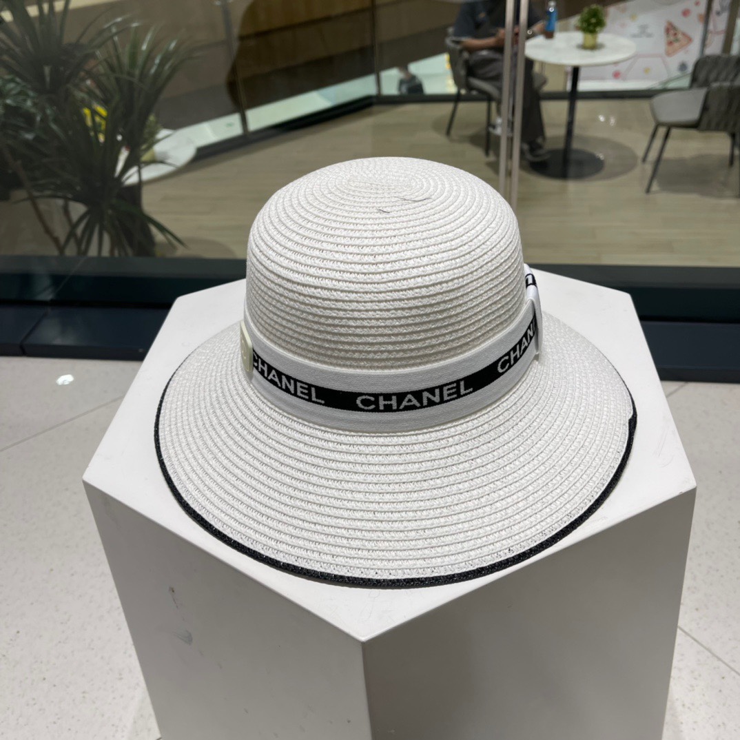 【Chanel香奈儿】新款草编编织草帽，度假休闲必备，优雅大方的一款