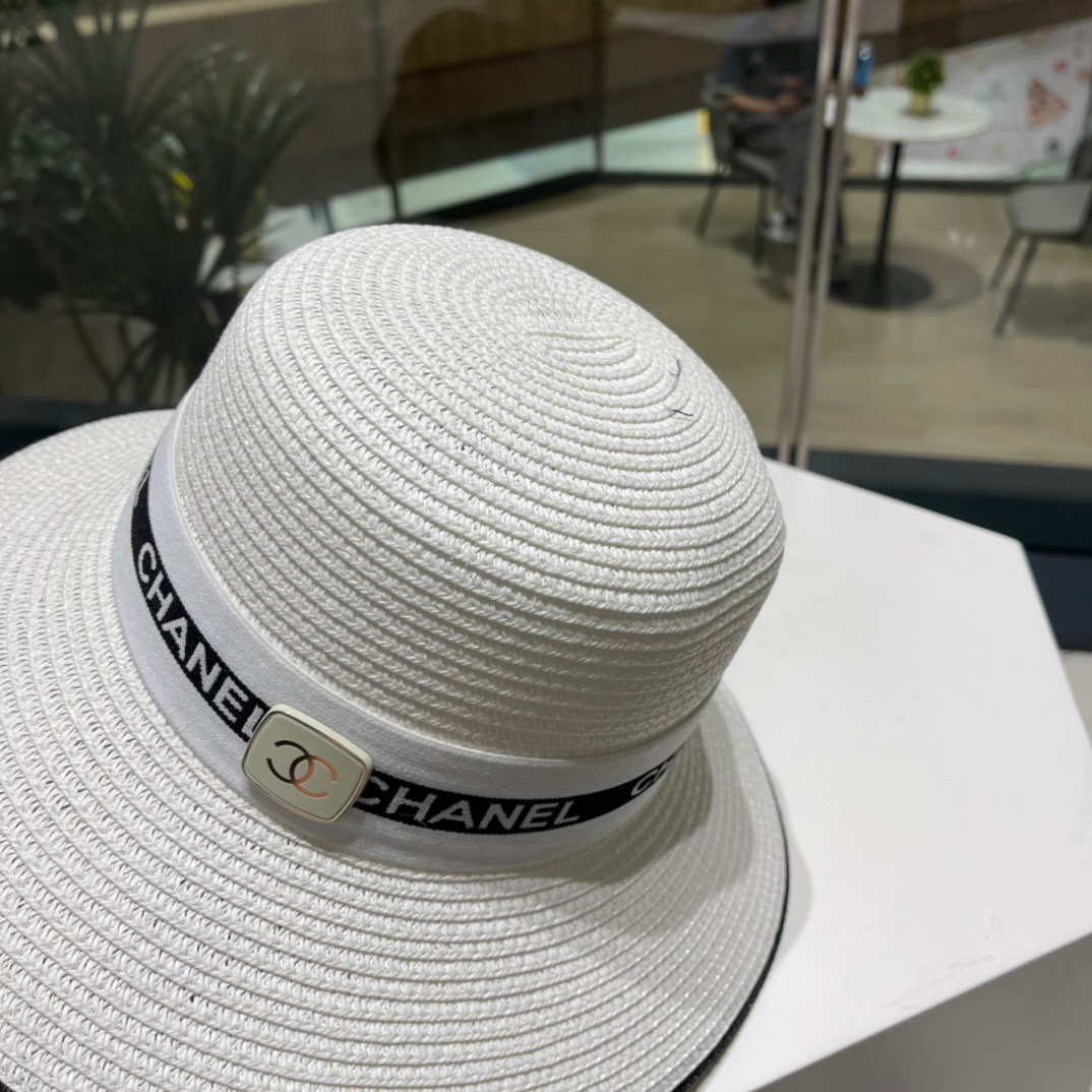 【Chanel香奈儿】新款草编编织草帽，度假休闲必备，优雅大方的一款