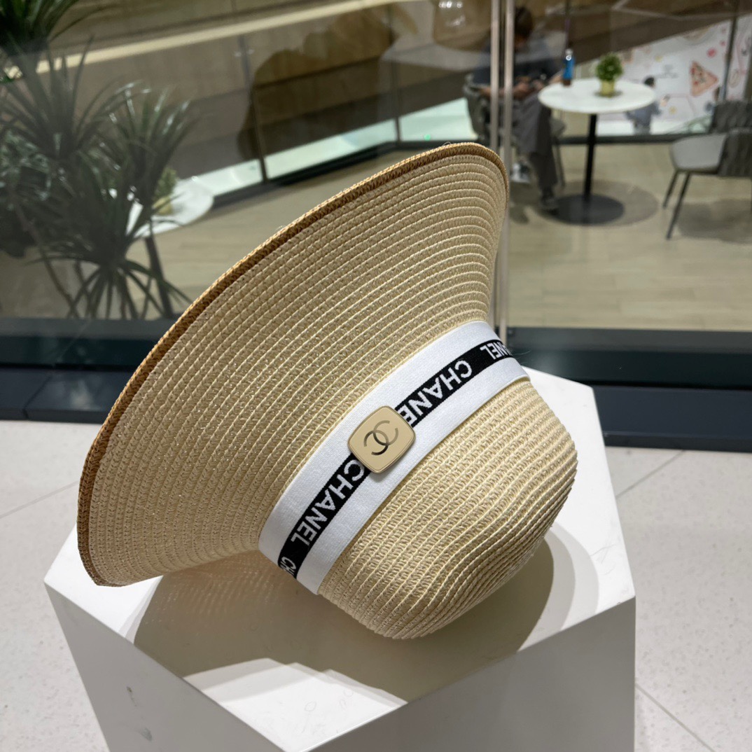 【Chanel香奈儿】新款草编编织草帽，度假休闲必备，优雅大方的一款