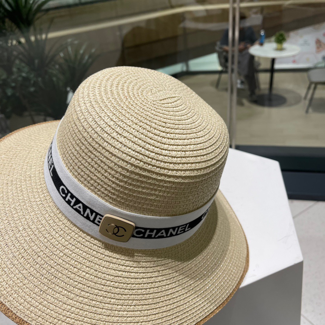 【Chanel香奈儿】新款草编编织草帽，度假休闲必备，优雅大方的一款