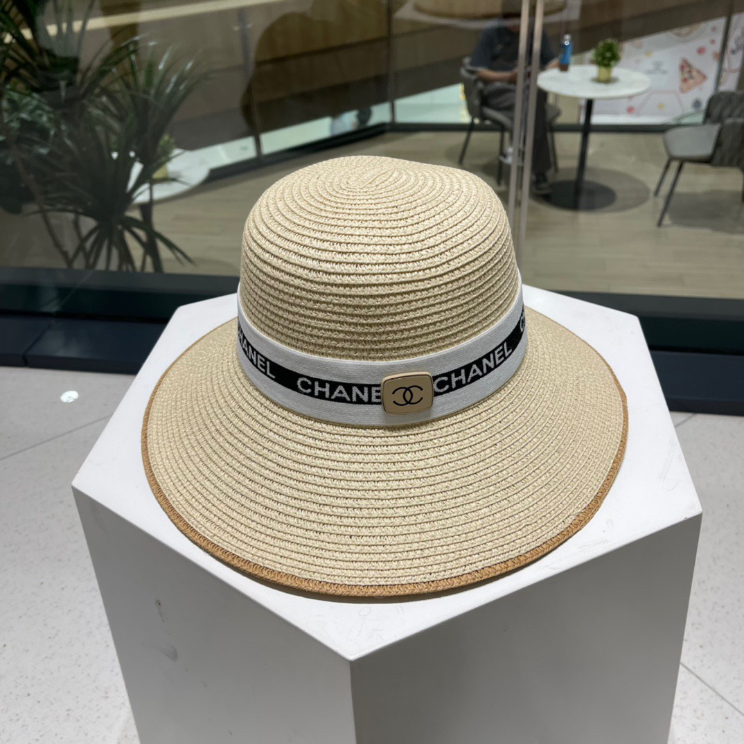 【Chanel香奈儿】新款草编编织草帽，度假休闲必备，优雅大方的一款