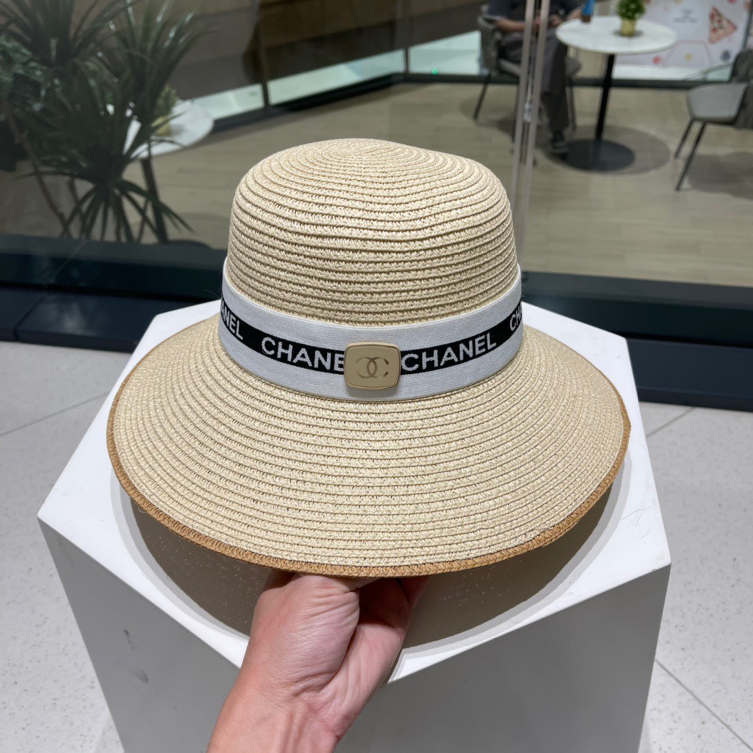 【Chanel香奈儿】新款草编编织草帽，度假休闲必备，优雅大方的一款
