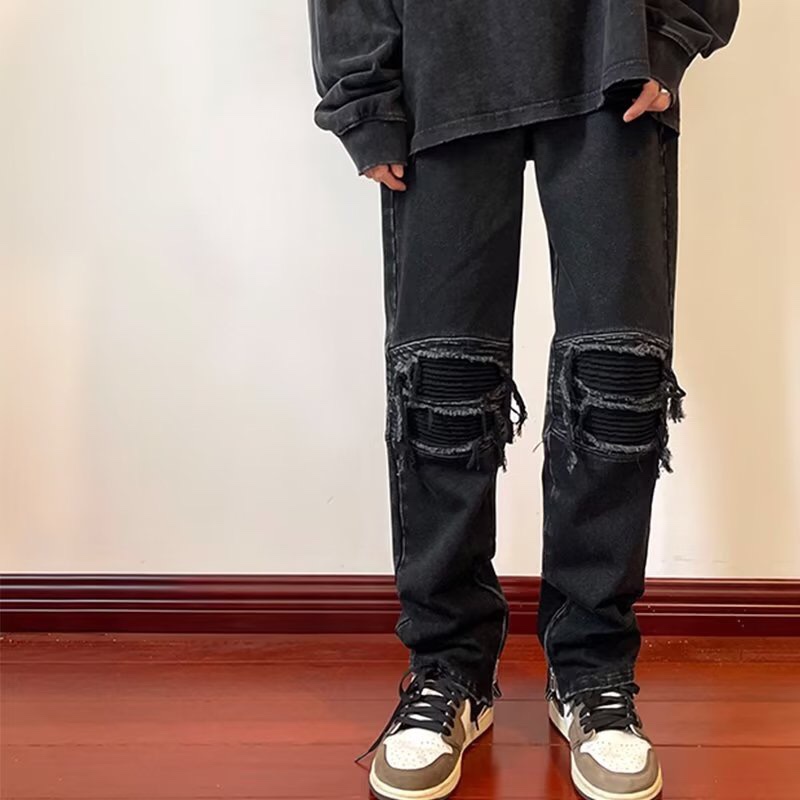 Y-Y-X-K-2207: FOG Oversize Zipper Knee Jeans, Perfect for All Body Types - 图片 4