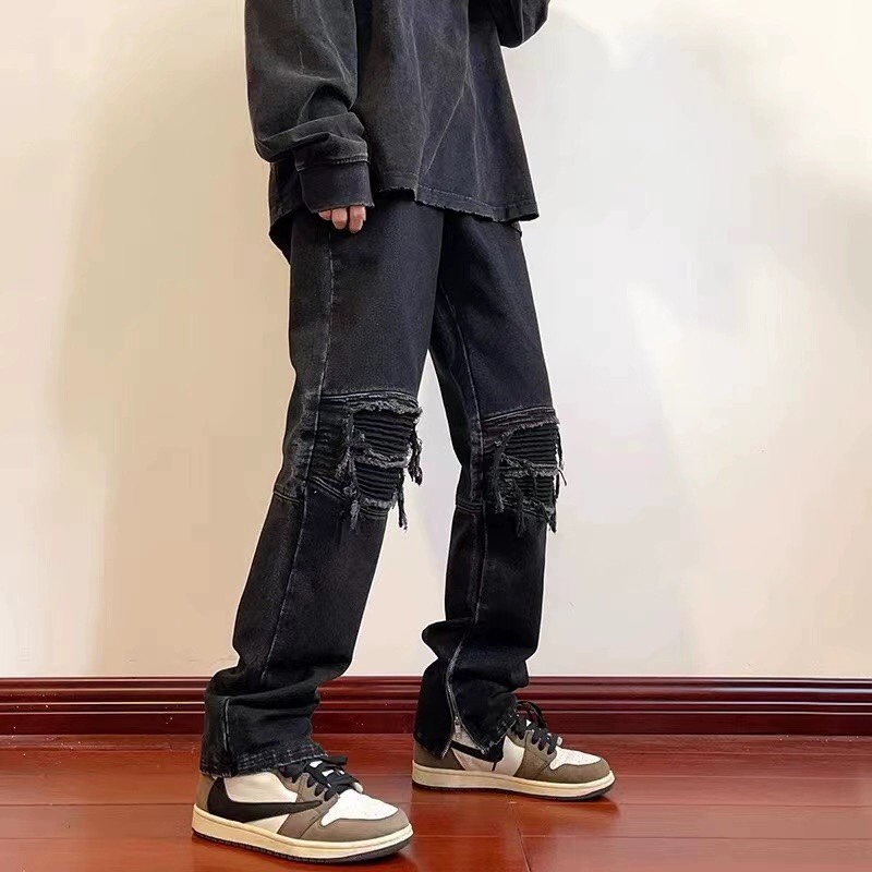 Y-Y-X-K-2207: FOG Oversize Zipper Knee Jeans, Perfect for All Body Types - 图片 7