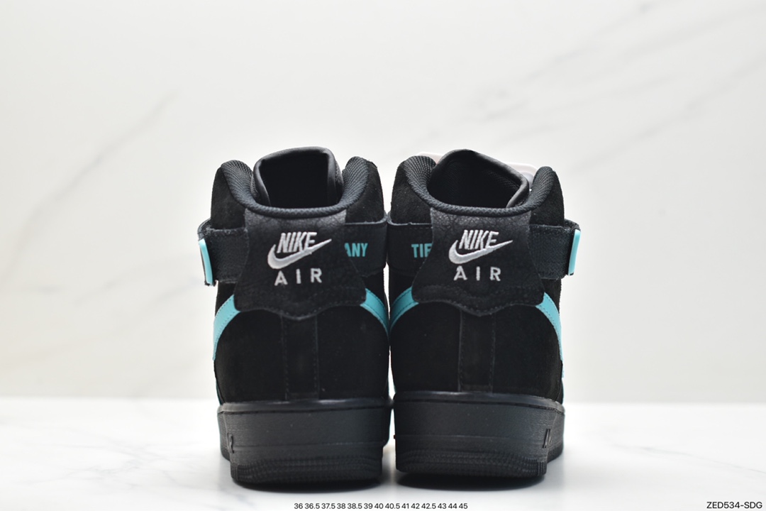 联名奢侈品大牌-蒂芙尼/Tiffany & Co. x Nike Air Force 1 Low SP”1837”空军一号板鞋“联名黑蒂芙尼蓝” DZ1382-202