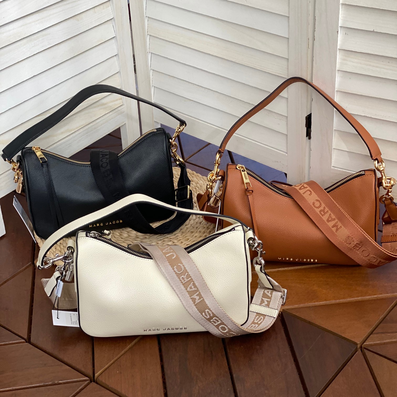 Marc Jacobs MJ腋下包 新款 荔枝纹头层牛皮