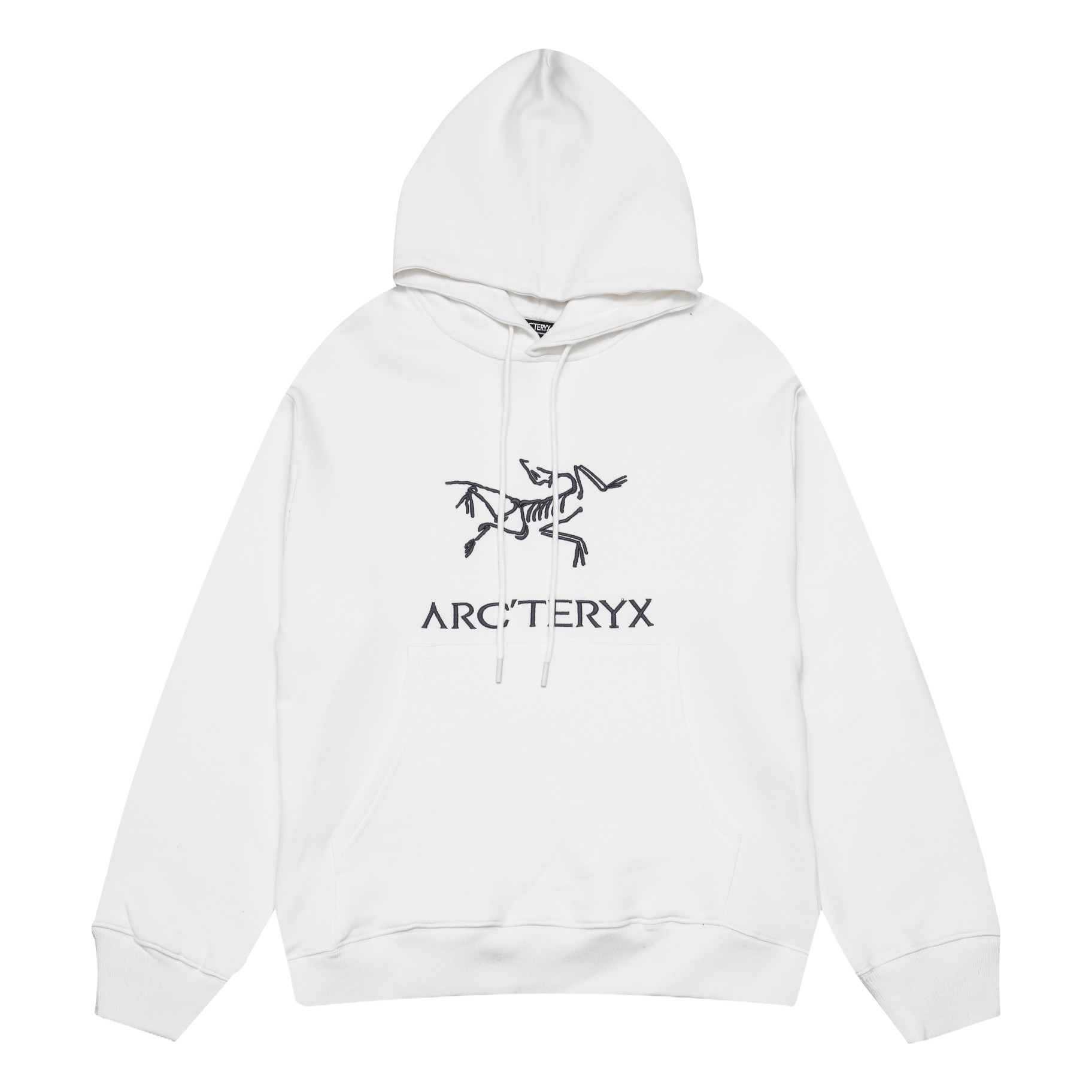High Quality Online
 Arc’teryx Designer
 Clothing Sweatshirts Black White Embroidery Cotton Hooded Top
