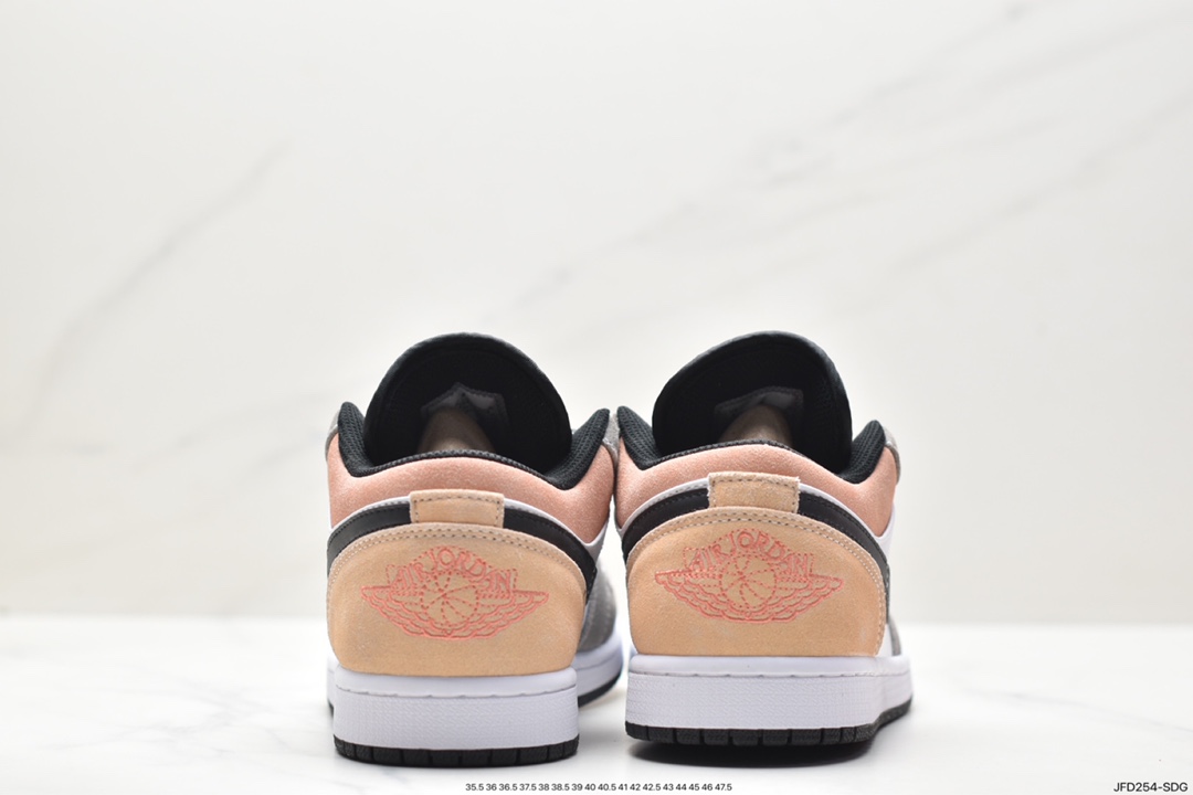 Air Jordan 1 Low 浅灰橙反绒皮搭配白色皮料 DX4334-008