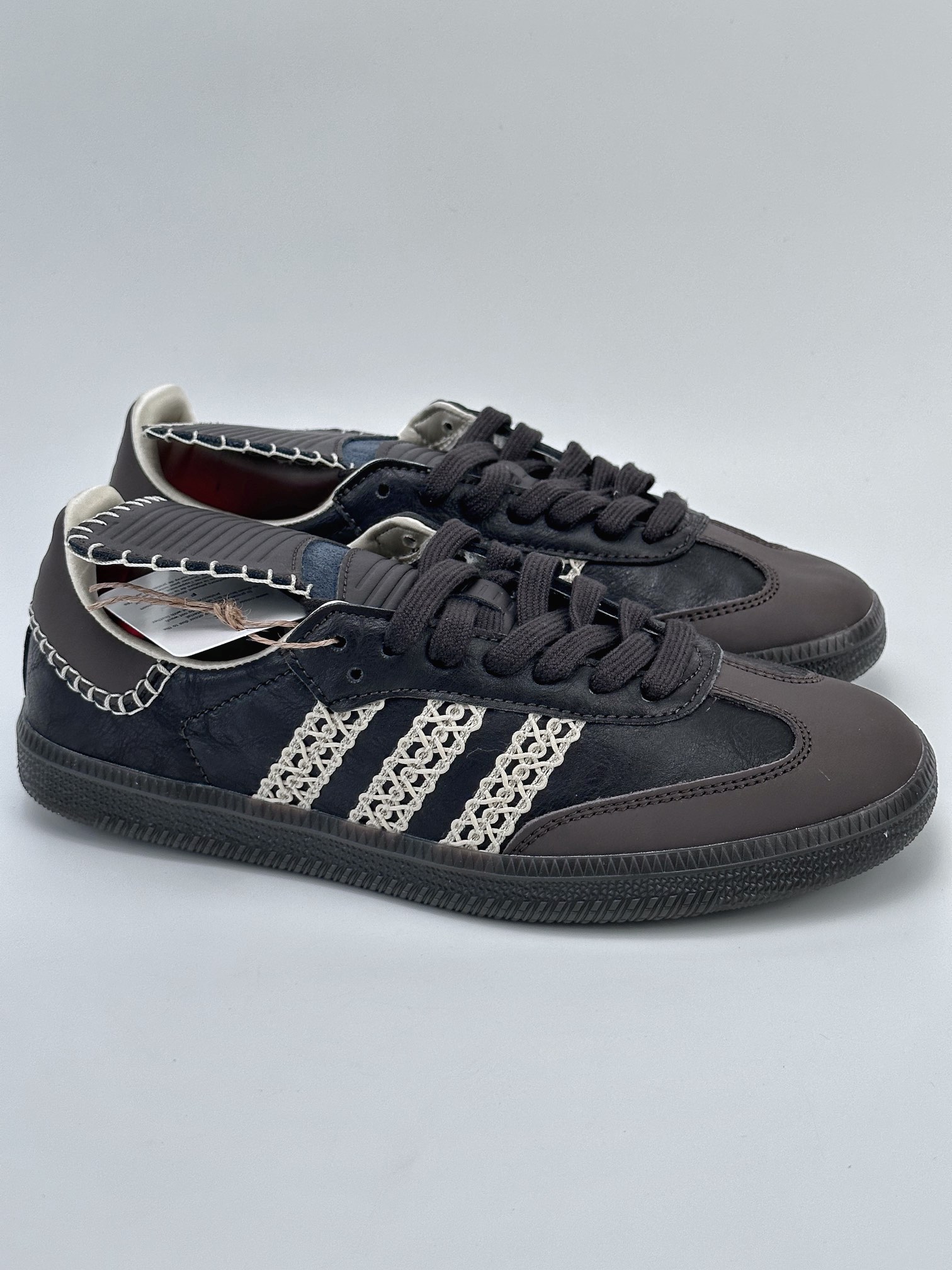 AD Originals Samba x Wales Bonner black and brown joint retro low-top casual sports jogging shoes ID0217