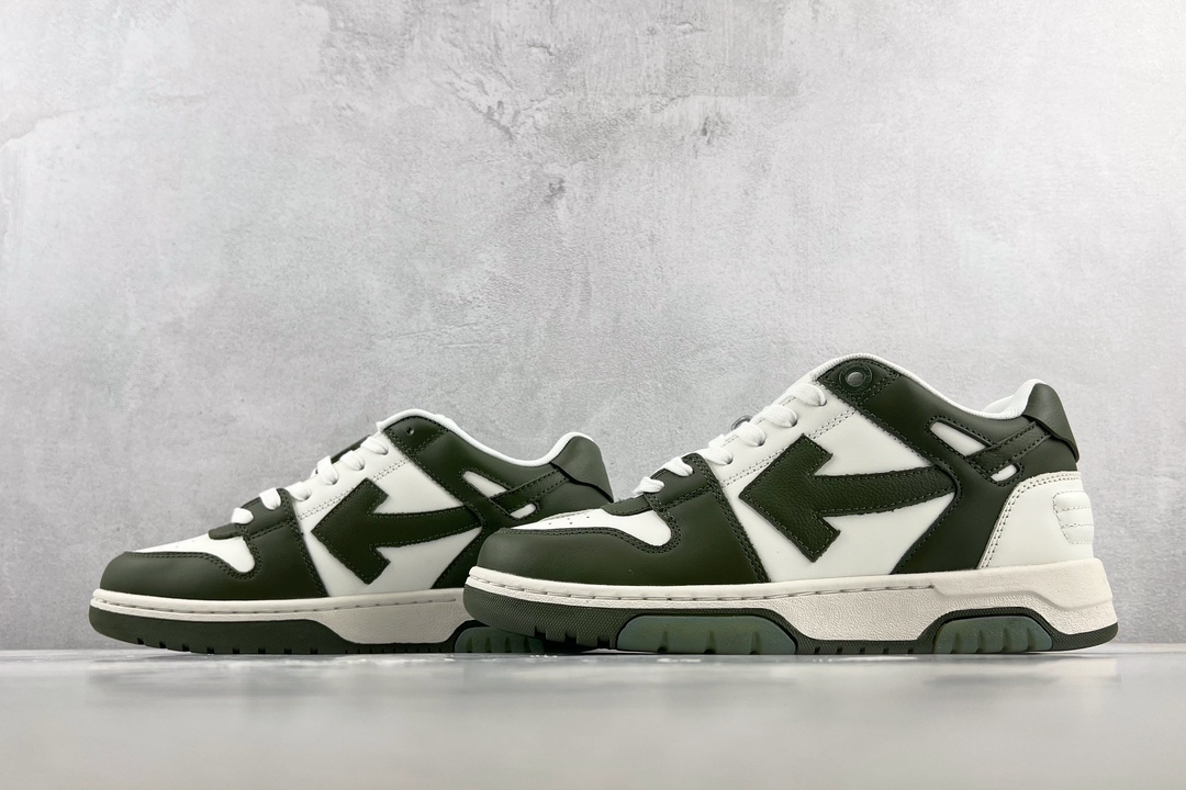 OFF-WHITE Out Of Offce Green White OMIA189S23LEA0015901