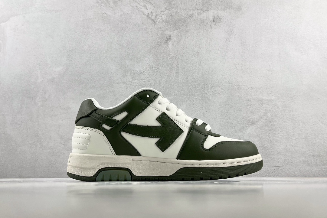 OFF-WHITE Out Of Offce Green White OMIA189S23LEA0015901