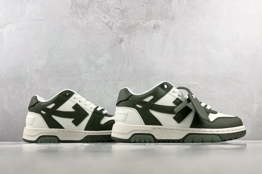 OFF-WHITE Out Of Offce Green White OMIA189S23LEA0015901