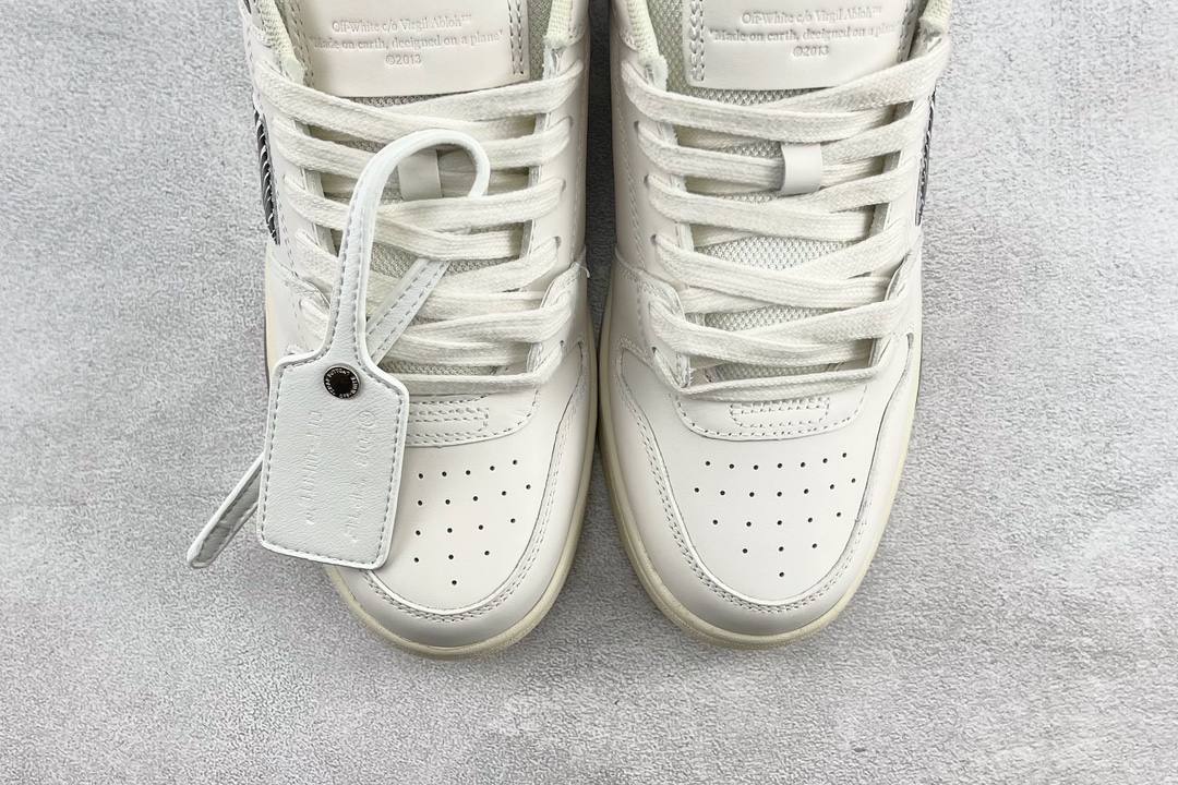 OFF-WHITE Out Of Offce beige black hook OMIA189S21LEA0030110