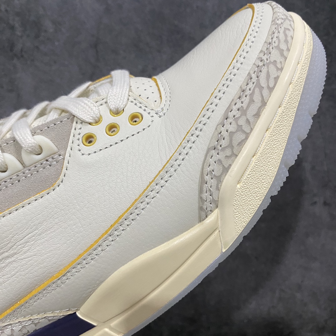 图片[6]-【X版纯原】J.Balvin x Air Jordan 3 Retro AJ3 乔3彩虹渐变 FN0344-901nn配置印面PVC加固外壳包装!n原楦原纸版数据开发 采用软质纳帕纹头层皮革组合爆裂压纹头层皮鞋面材质 鞋垫配置欧索莱去臭除味物料 缜密定位拉帮及注胶效果中底PU内嵌开窗式Air缓震气垫 顶级品质 市场第一梯队产物💪🏻n鞋身以米白色皮革覆盖，搭配经典的灰白色爆裂纹设计。中底与后跟部分均带有\”彩虹渐变\”效果，后跟分别以元年Nike AIR以及笑脸Logo呈现，彰显联名身份。 尺码：40 40.5 41 42 42.5 43 44 44.5 45 46 47.5-莆田鞋批发中心