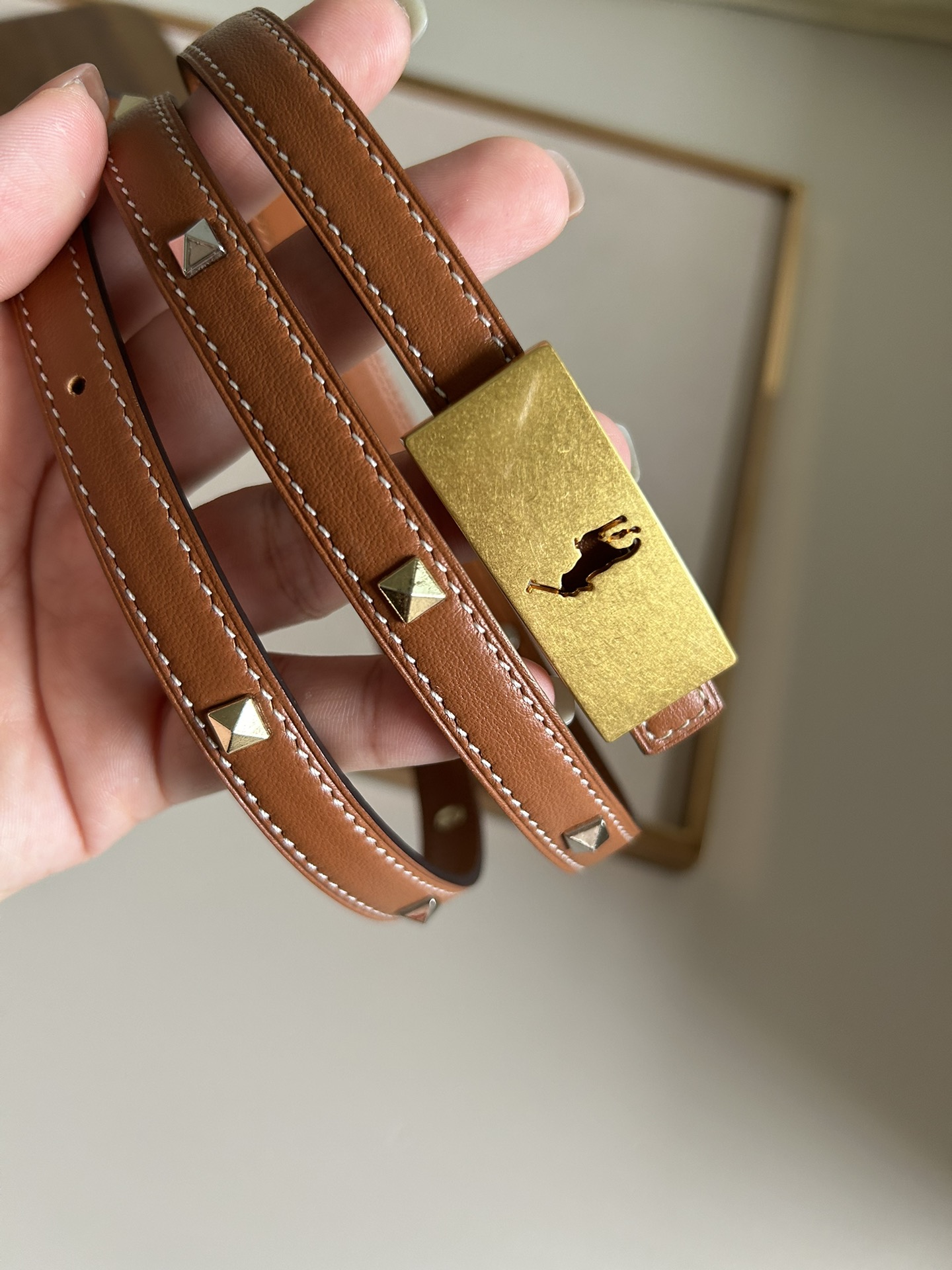 hermes#新款小方H扣衿双面皮带