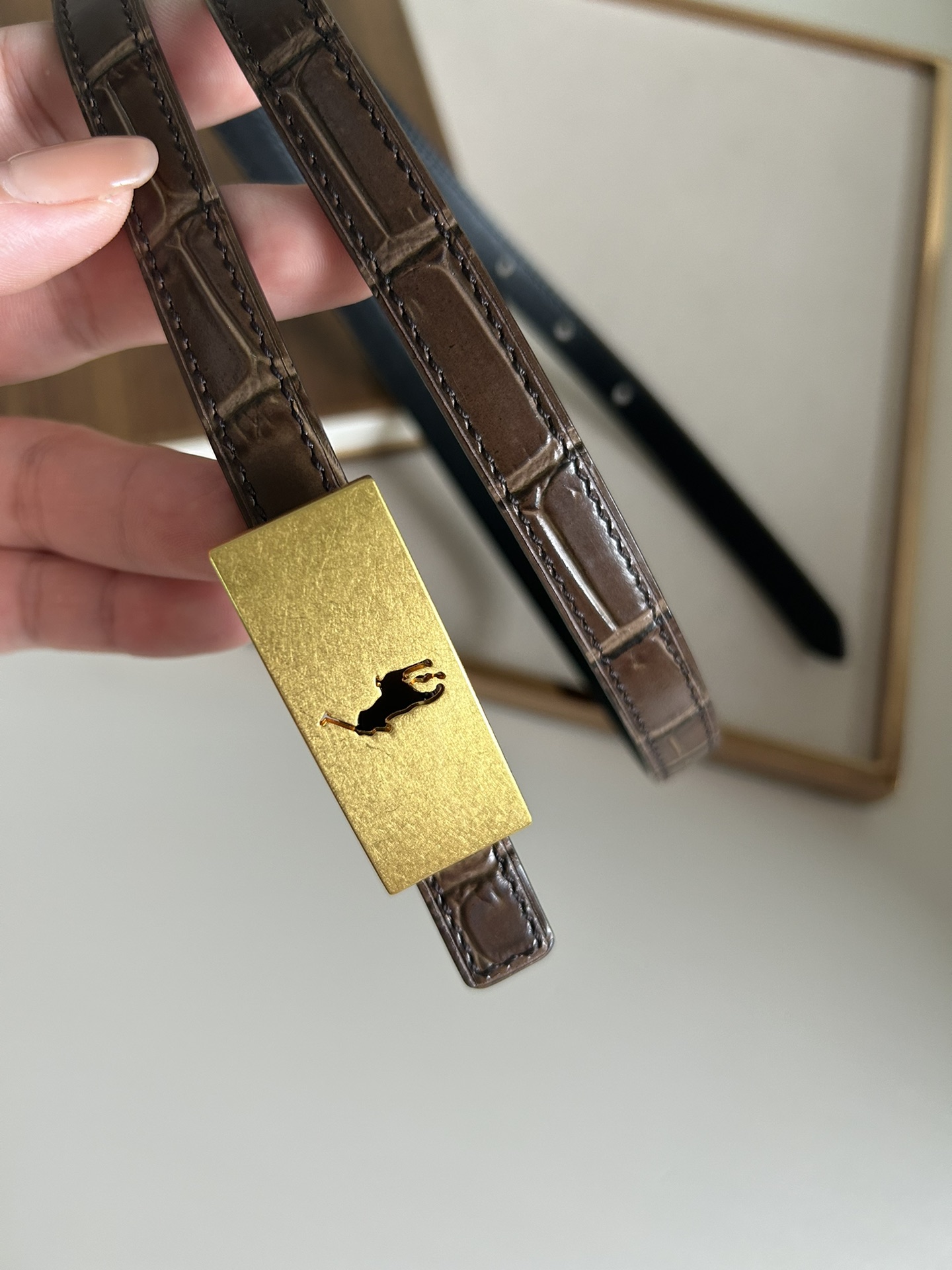 hermes#新款小方H扣衿双面皮带