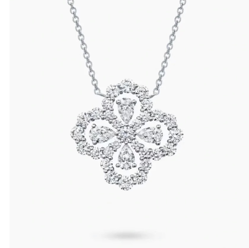 项链耳拍
S0190 👑高级珠宝💎定制 hw海温斯顿 经典 四叶草 微镶 项链🍀系列 今年大热门款📩💗花