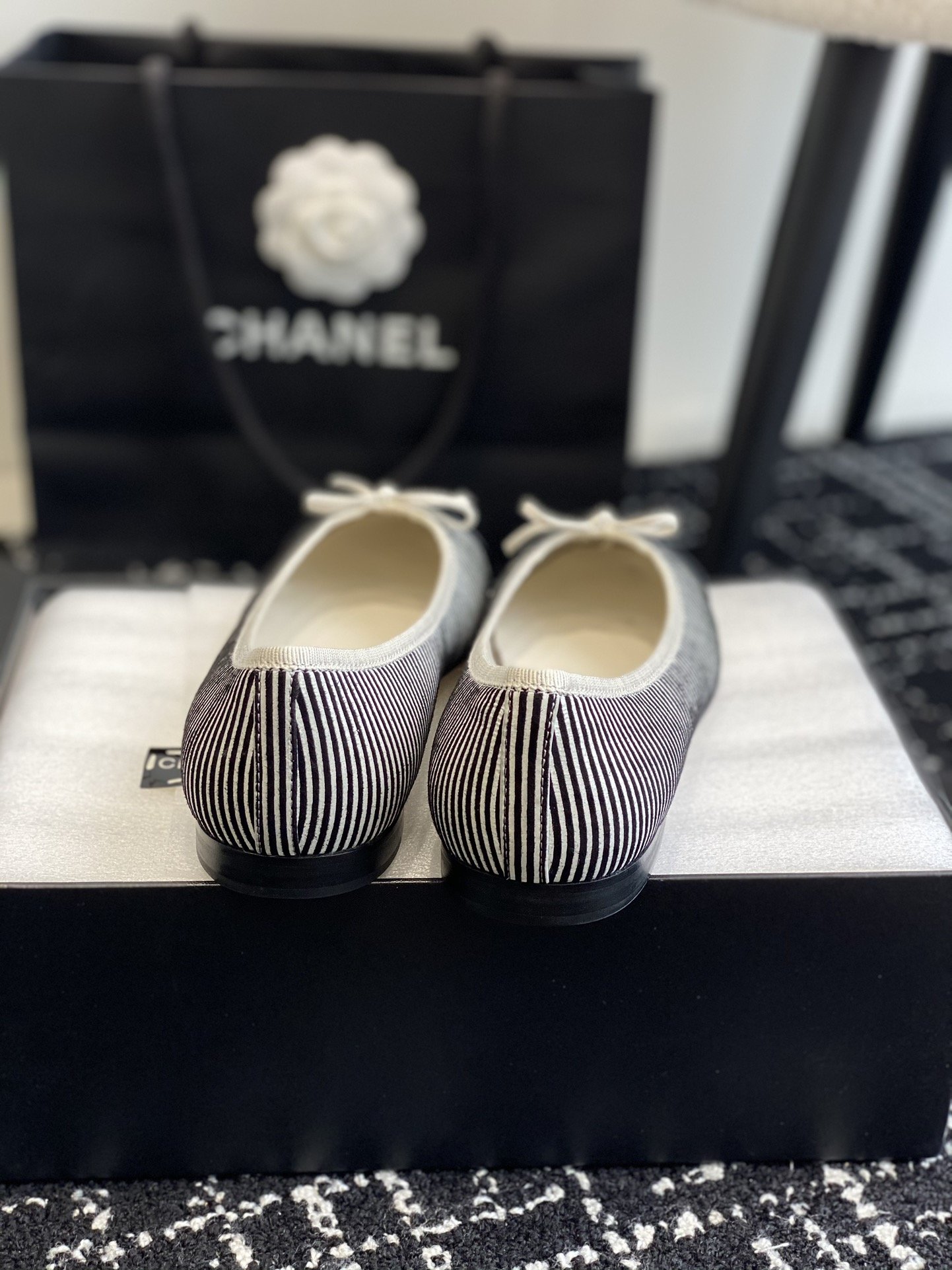 Chanel23芭蕾舞单鞋原版1:1切割而成Chanel香奈儿万年经典蝴蝶结圆头芭蕾舞鞋好品质不多真正做