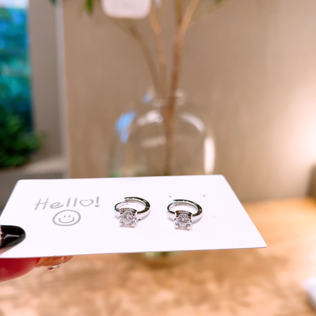 Low Allergy Silver Moissanite Ear Cuffs Delicate Bestie Gift Silver