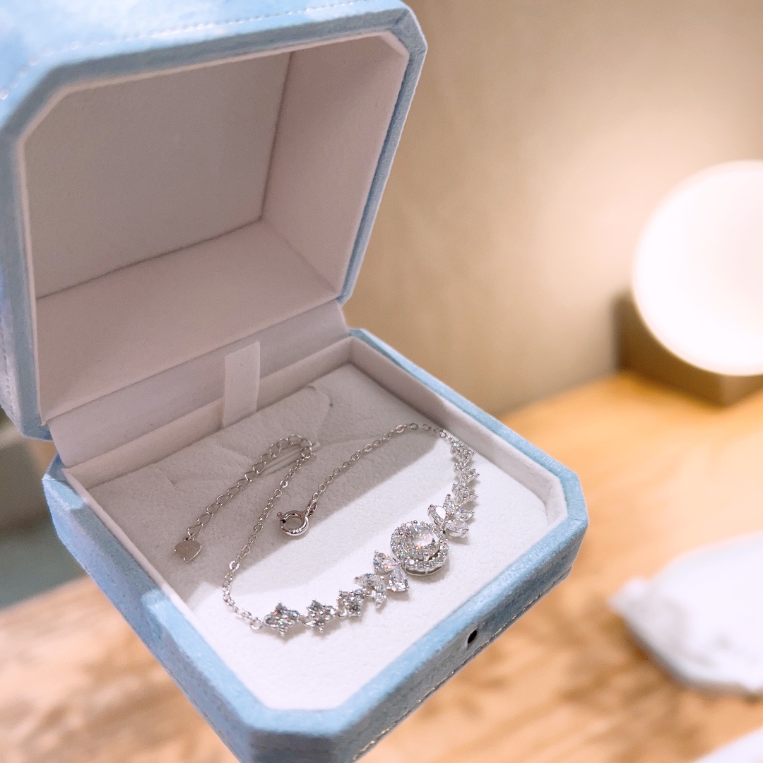 S925 Sterling Silver Moissanite Bracelet Minimalist Wedding Registration