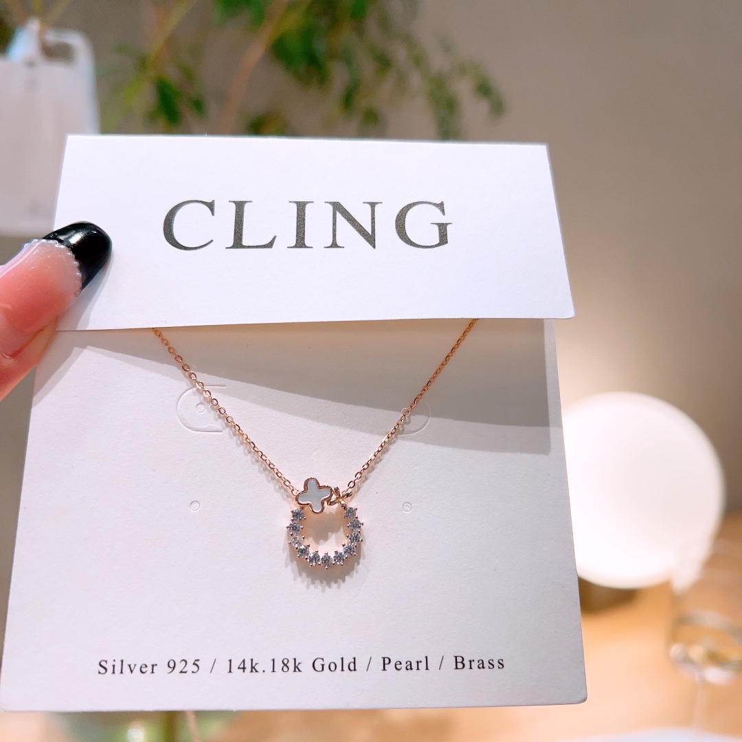 925 Silber Kette Elegant Verabredung Gold