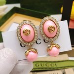 Gucci Jewelry Earring Pink Yellow Brass