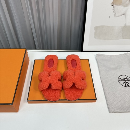 Hermès Teddy Wool H Slippers - Trendy Flat Mules for Women - Size 35-42 1 Hermès Teddy Wool H Slippers - Trendy Flat Mules for Women - Size 35-42