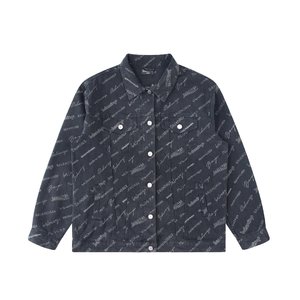 Balenciaga Clothing Coats & Jackets Black Printing Unisex Cotton