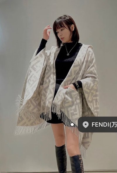 Fendi Scarf Shawl Cashmere Fall/Winter Collection Hooded Top