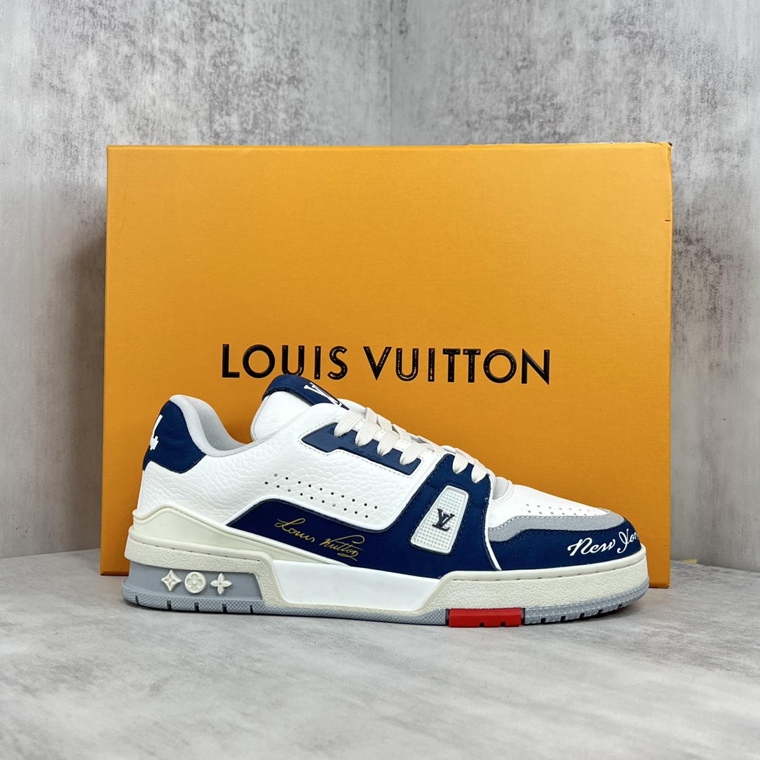 Louis Vuitton 新款上架 2023 Louis*Vuitto* LV Trainer 纽约限定最新款 大底和面料私模 绝对下血本费心思的一款鞋子 自Vifgil到来之后而设计的这一系列 每一季度都深受众多粉丝的青睐 TPU 大底 包装