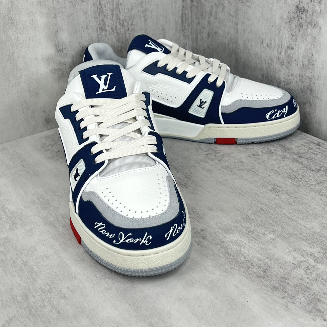 Louis Vuitton 新款上架 2023 Louis*Vuitto* LV Trainer 纽约限定最新款 大底和面料私模 绝对下血本费心思的一款鞋子 自Vifgil到来之后而设计的这一系列 每一季度都深受众多粉丝的青睐 TPU 大底 包装