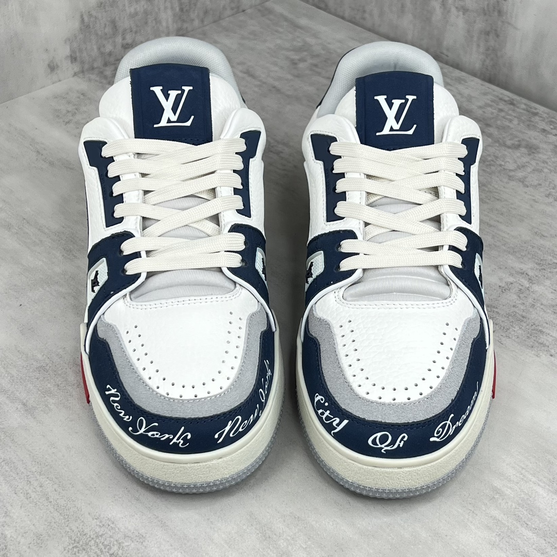 Louis Vuitton 新款上架 2023 Louis*Vuitto* LV Trainer 纽约限定最新款 大底和面料私模 绝对下血本费心思的一款鞋子 自Vifgil到来之后而设计的这一系列 每一季度都深受众多粉丝的青睐 TPU 大底 包装