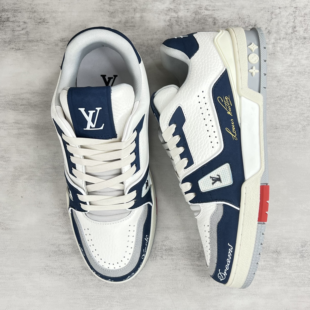Louis Vuitton 新款上架 2023 Louis*Vuitto* LV Trainer 纽约限定最新款 大底和面料私模 绝对下血本费心思的一款鞋子 自Vifgil到来之后而设计的这一系列 每一季度都深受众多粉丝的青睐 TPU 大底 包装