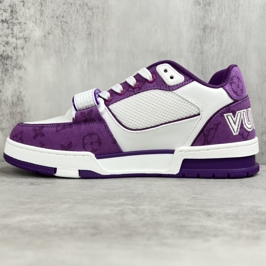 Louis Vuitton 新款上架 2023 Louis*Vuitto* LV Trainer 魔术贴最新款 大底和面料私模 绝对下血本费心思的一款鞋子 自Vifgil到来之后而设计的这一系列 每一季度都深受众多粉丝的青睐 TPU 大底 包装