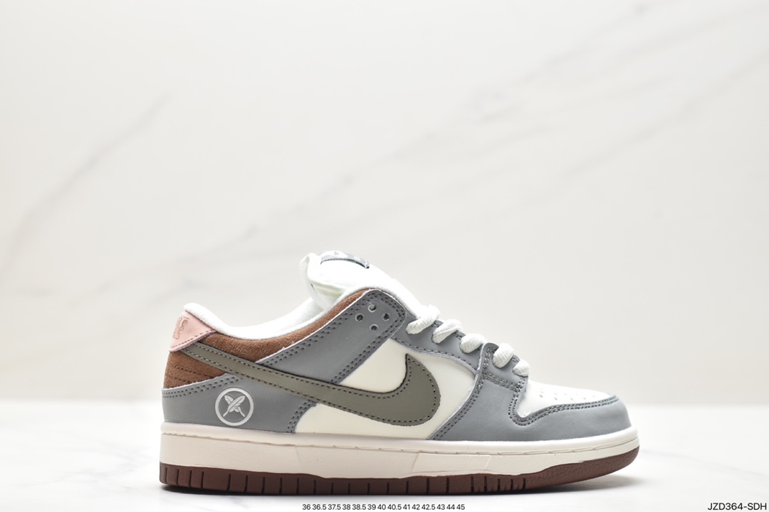 140 Nike SB Dunk Low”Soft Mid-Grey”扣篮系列低帮休闲运动滑板板鞋“联名灰白羽毛”  FQ1180-001