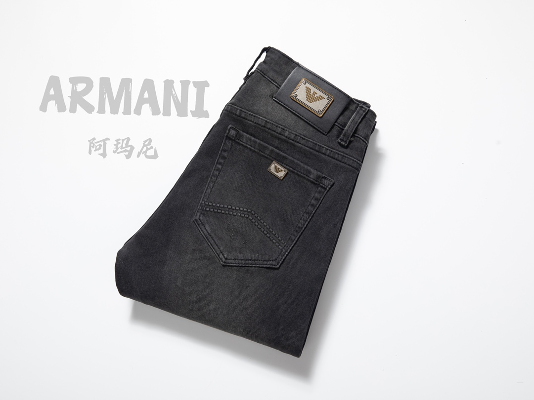 Armani Clothing Jeans Men Cotton Fall/Winter Collection Fashion