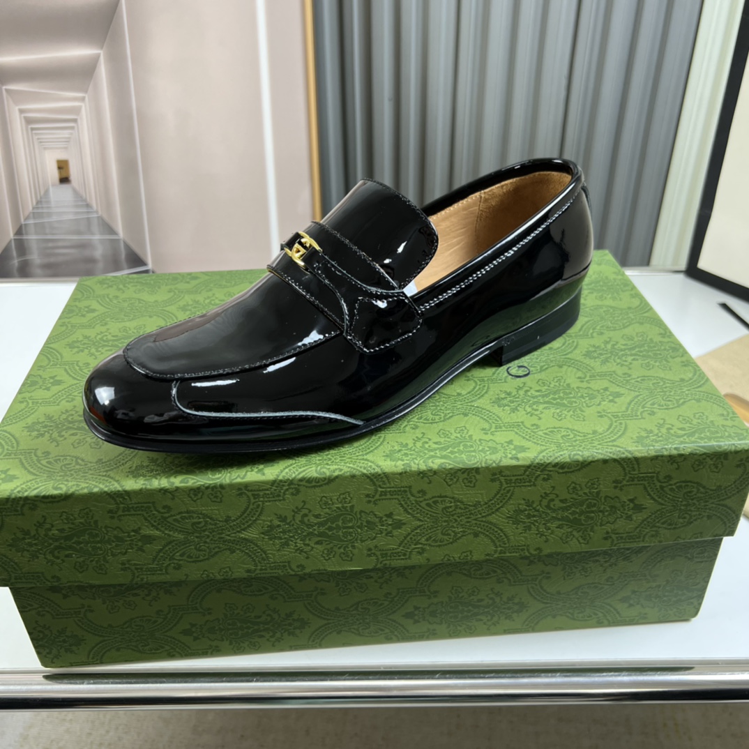 Fábrica productos originales, suela de cuero genuino🔱 ＧＵＣＣＩ——Gucci. Zapatos casual business de piel para hombre, produ…