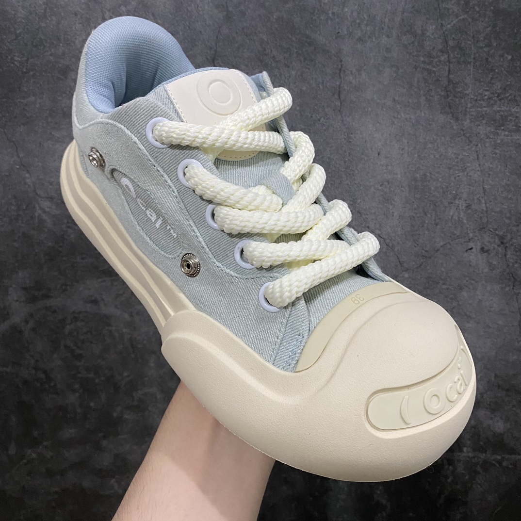 Ocai Smile low-top thick-soled cute big-head shoes made in Dongguan