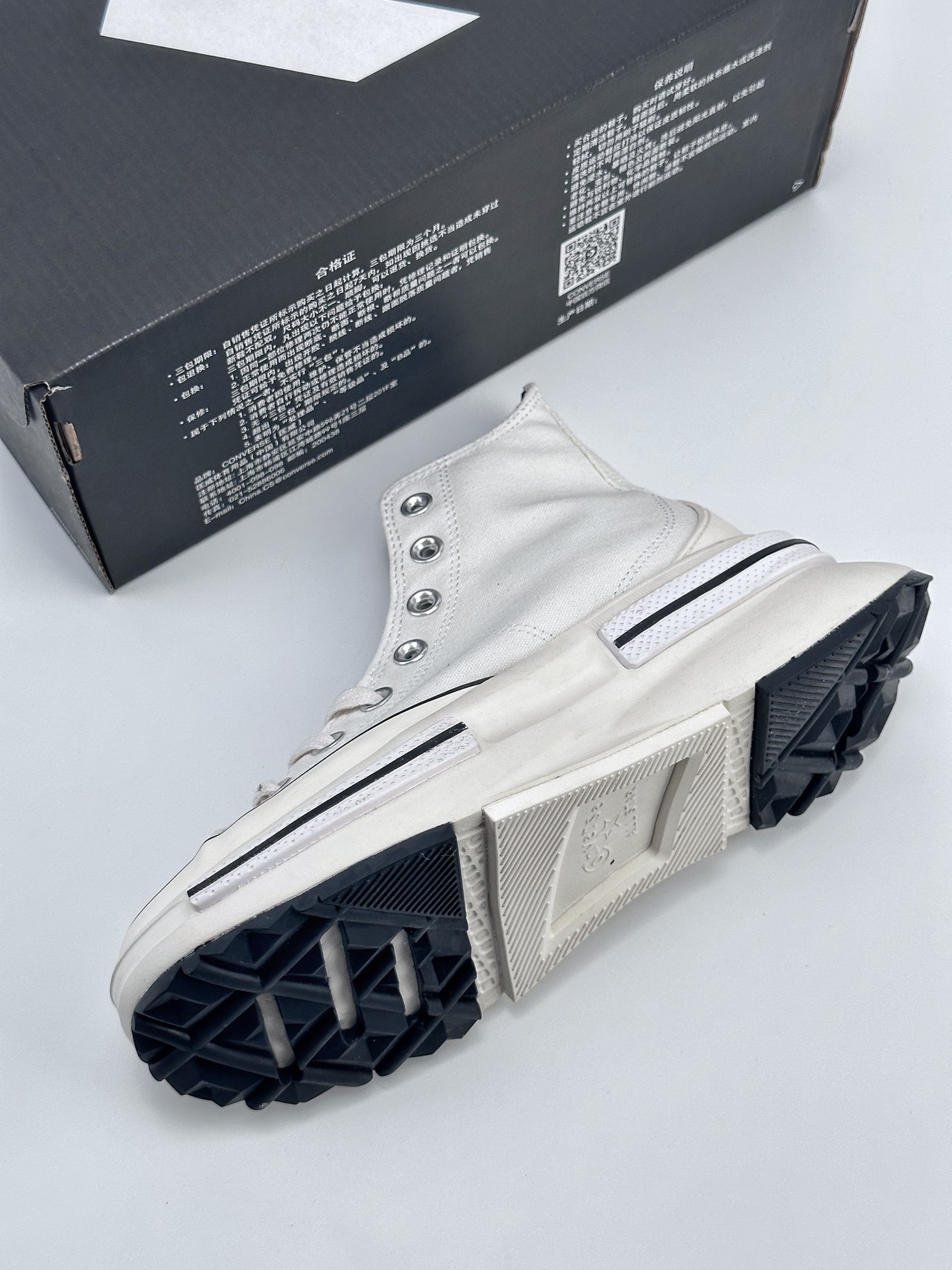 Converse Run Star Legacy stitching thick-soled sandwich panda color heightening canvas shoes