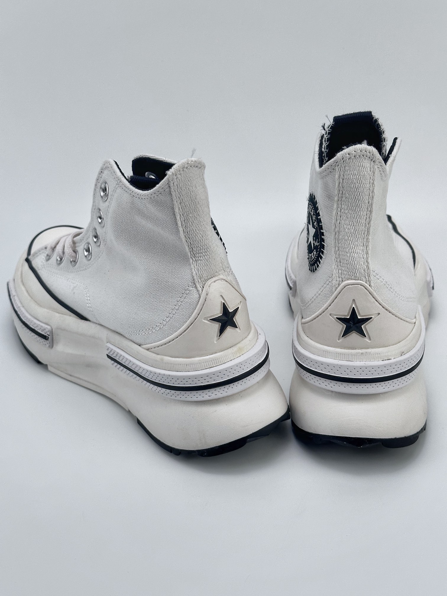 Converse Run Star Legacy stitching thick-soled sandwich panda color heightening canvas shoes