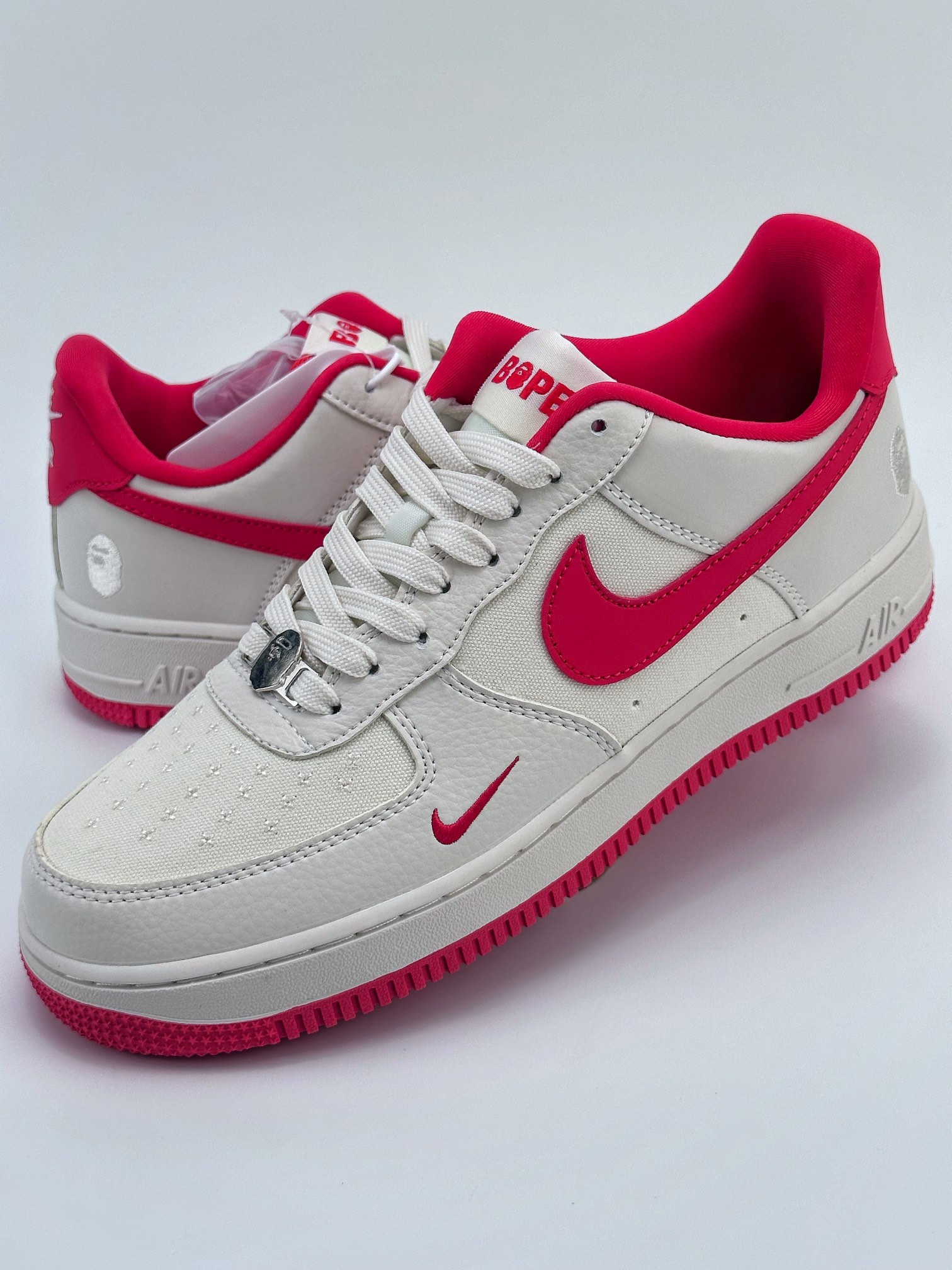 Nike Air Force 1 Low 07 BAPE拼接白红 BS9055-749