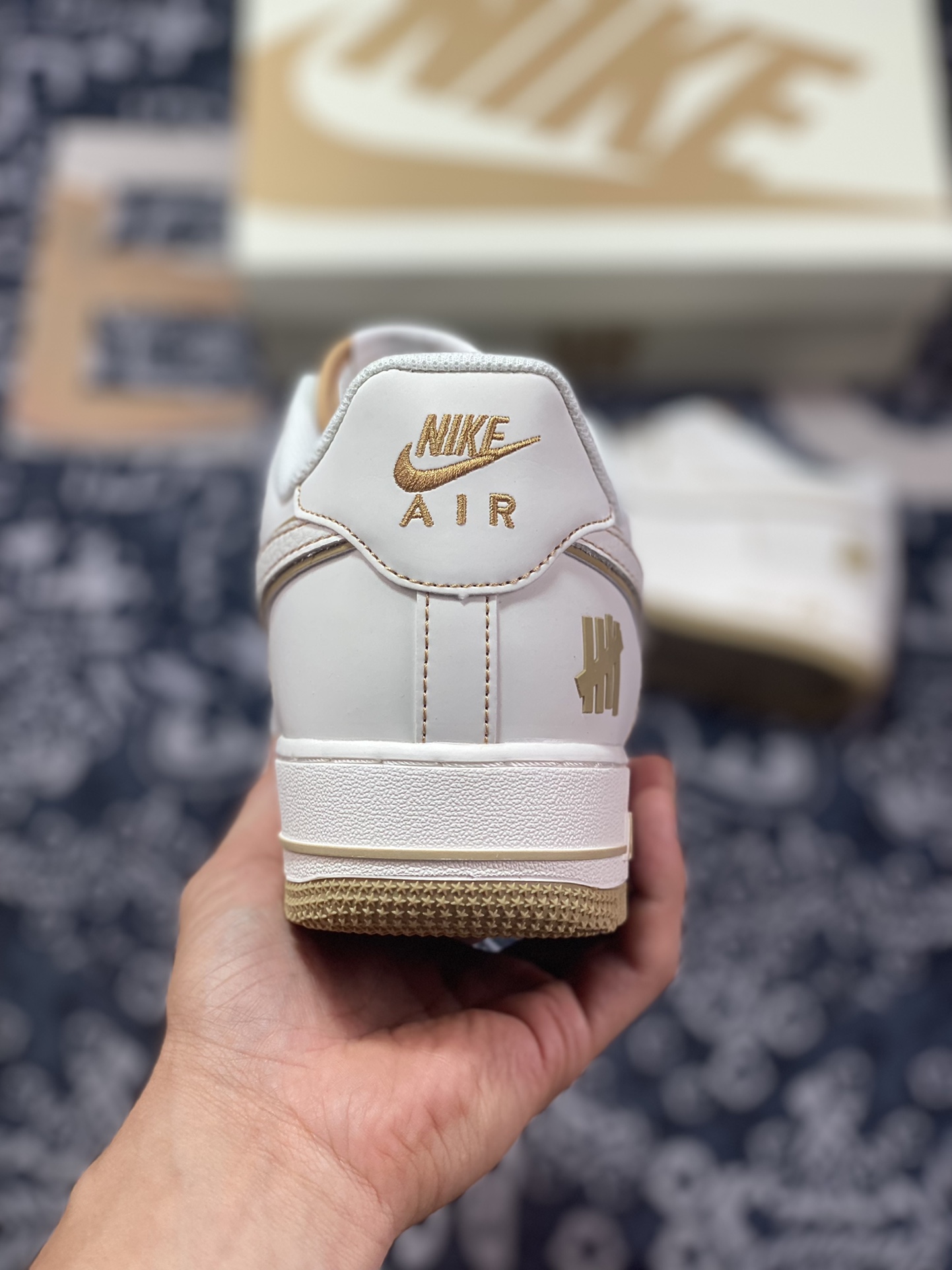 UNDEFEATED x Nike Air Force 1′07 Low”Beige/Brown 3M” Air Force One Sneakers “Leather Beige Brown Five-Bar 3M Reflective” UT2022-028