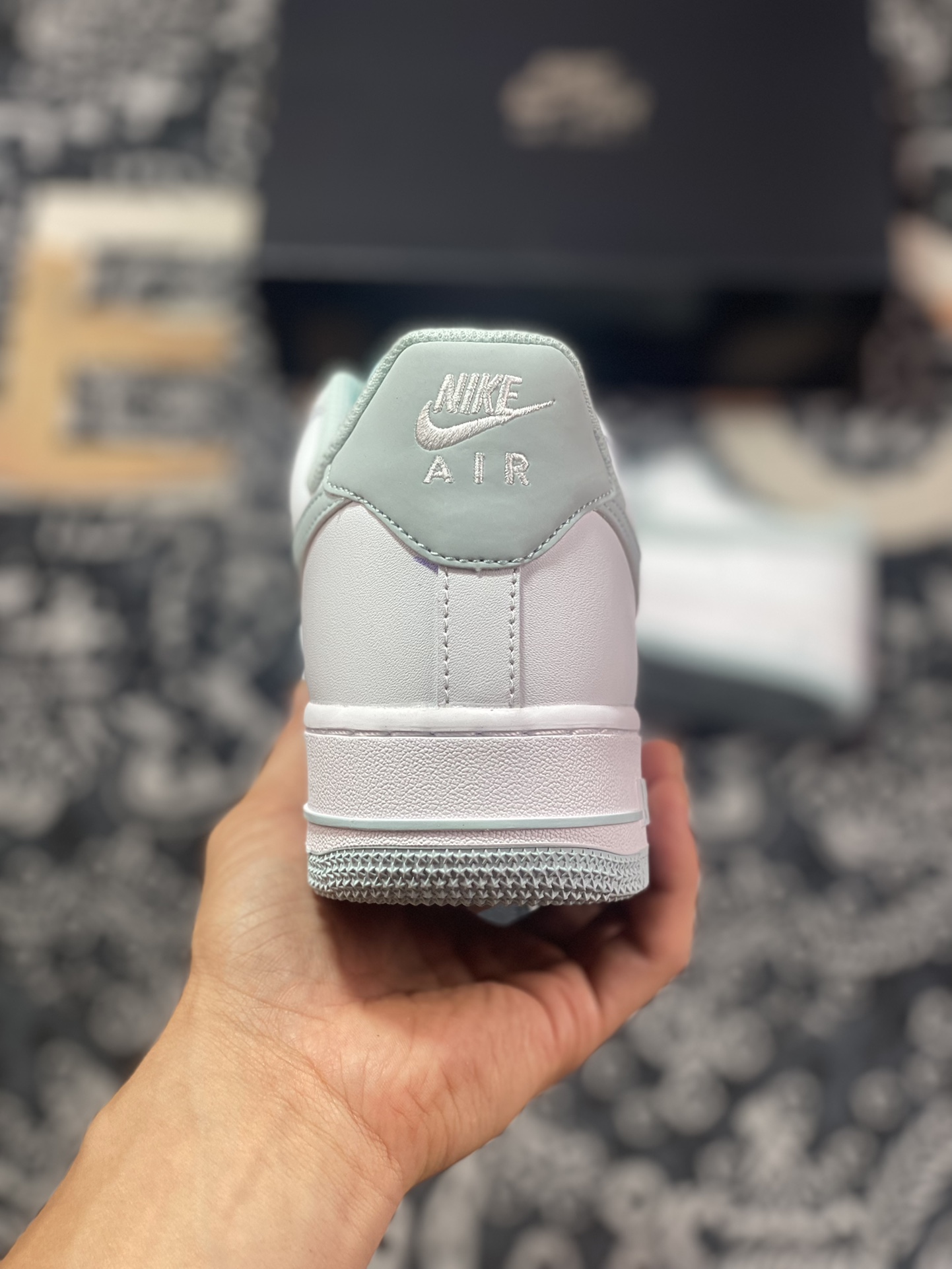 Nike Air Force 1'07 Low”White/Mint 3M” Air Force One Classic Low-Top Sneakers ”Leather White Vanilla Mint Green Reflective Hooks” JX2696-853