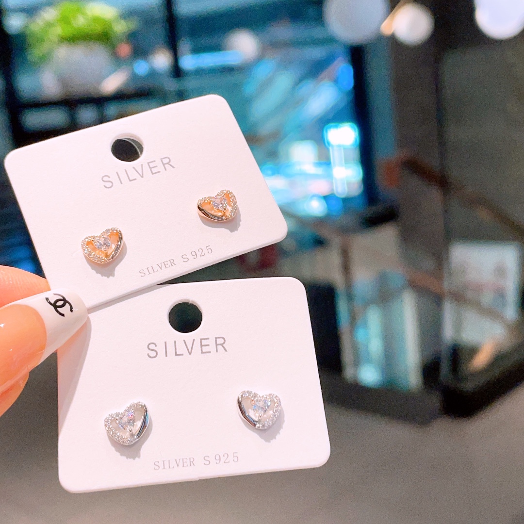 Nickelfreies Silber Ohrringe Instagram-Stil Geständnis Gold