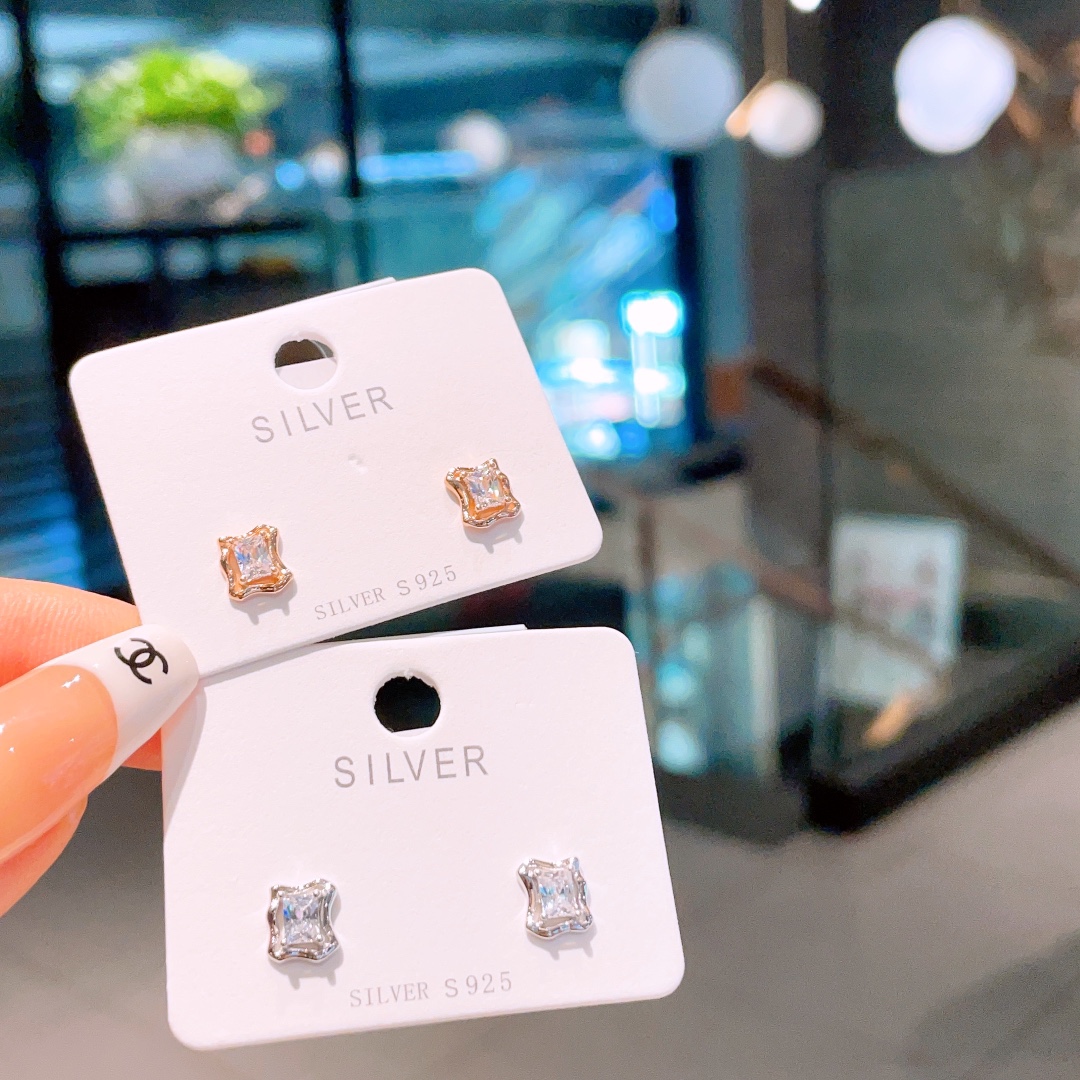 Allergiearmes Silber Ohrringe Lebendig Bankett Silber