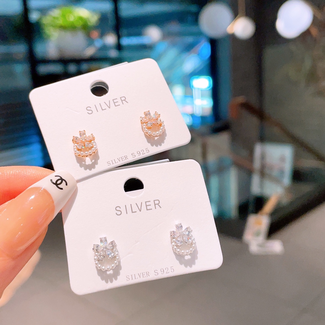 Hochglanzpoliertes Silber Ohrringe Lebendig Frühlingsfest Silber