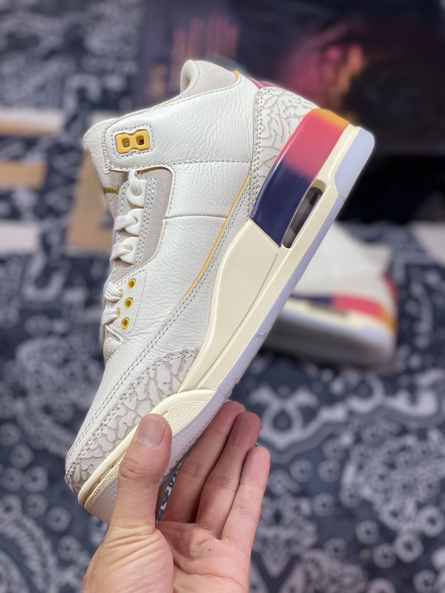 J.Balvin x Air Jordan 3 Retro AJ3 Jordan 3 Rainbow Gradient FN0344-901