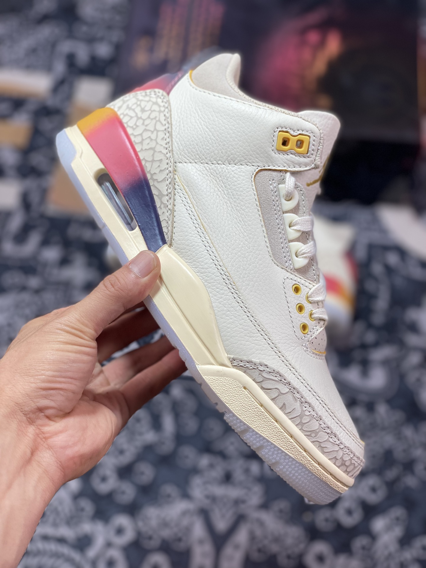 J.Balvin x Air Jordan 3 Retro AJ3 Jordan 3 Rainbow Gradient FN0344-901