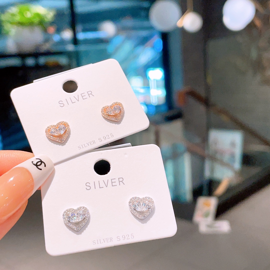 Feinsilber Ohrringe Zart Neujahr Silber