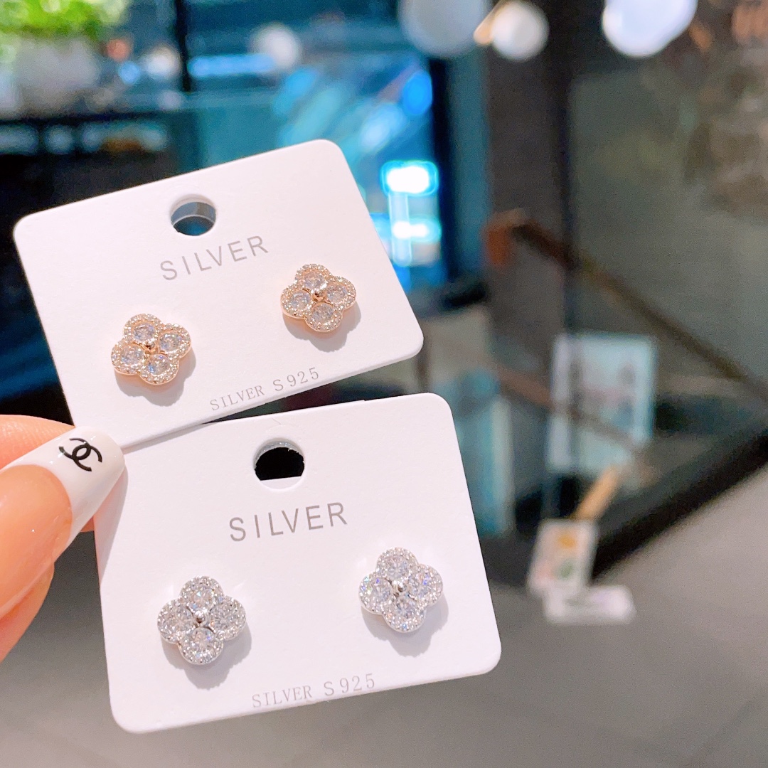 Hypoallergenes Silber Ohrringe Ätherisch Hochzeitsgeschenk Silber